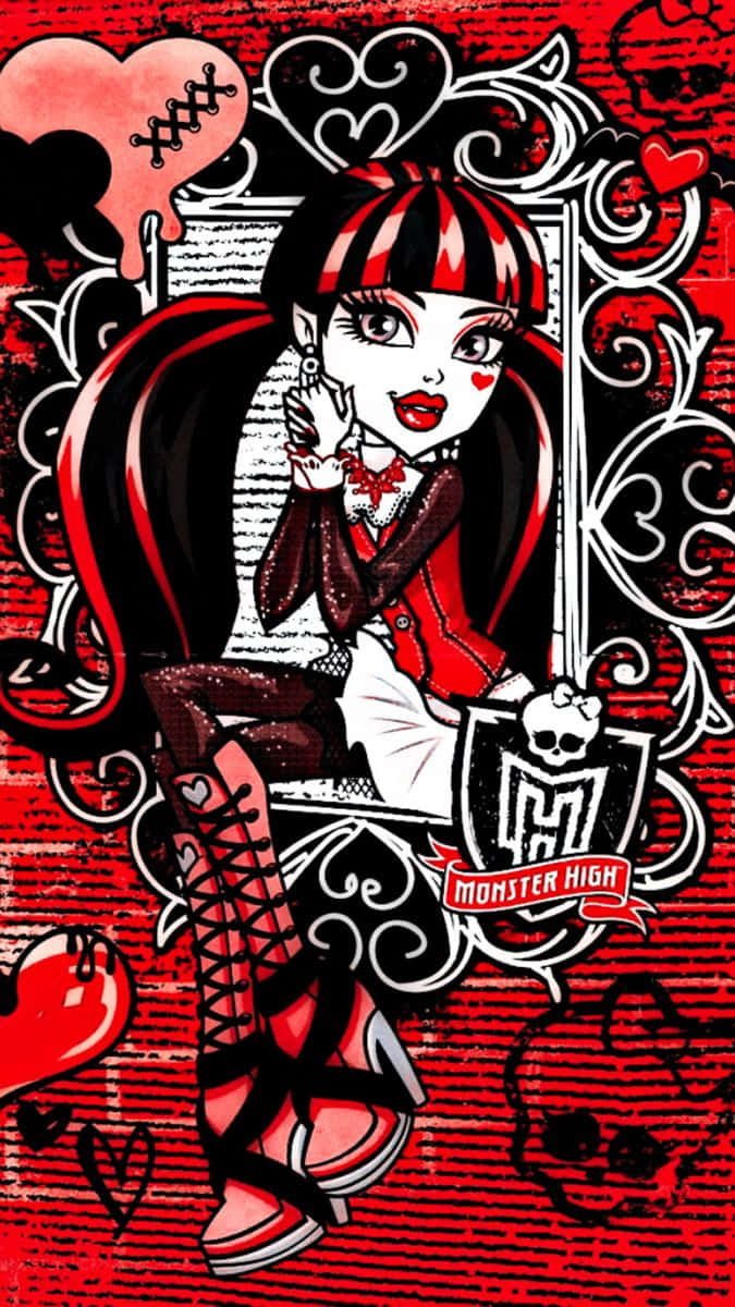 Caption: Trendy And Chic Monster High Characters Wallpaper