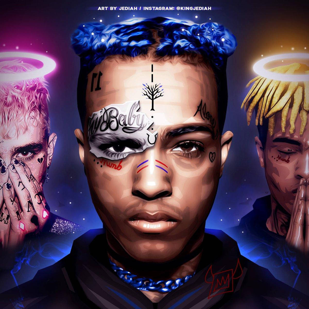 Captivating Animated Artwork Of Xxxtentacion Wallpaper