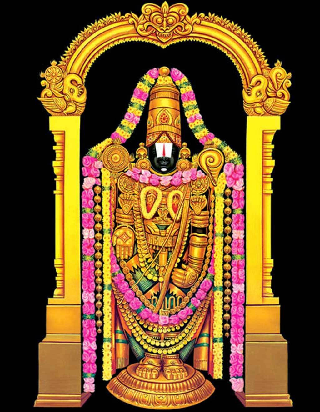 Captivating Image Of The Divine Venkateswara Swamy Wallpaper