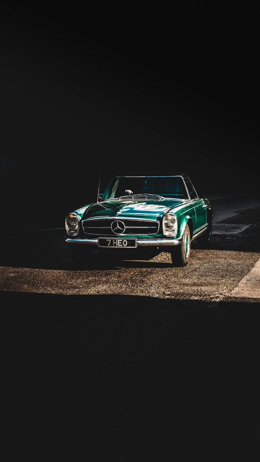 Car Phone Vintage Blue Green Ford Wallpaper