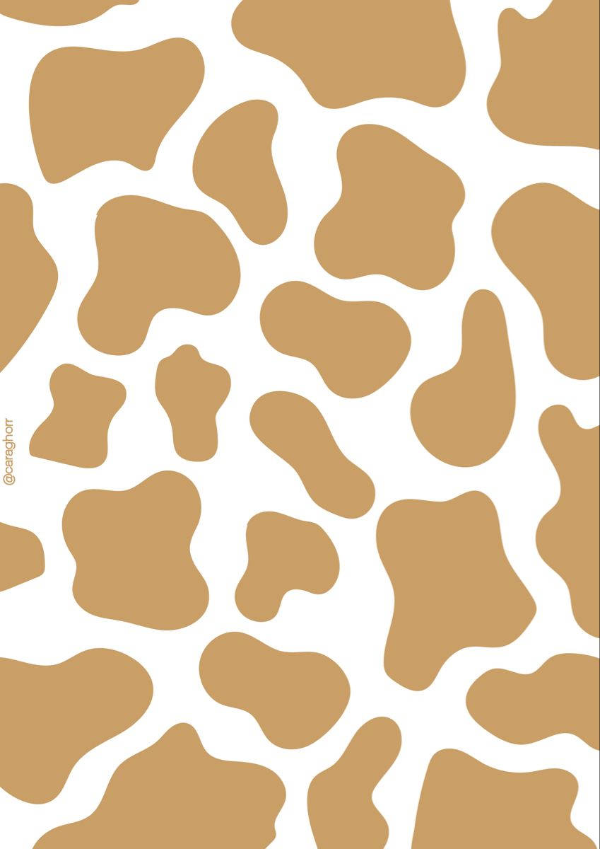 Caramel Cow Pattern Wallpaper