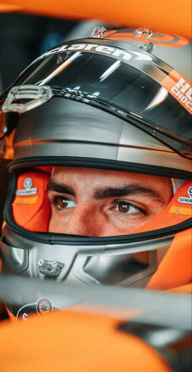 Carlos Sainz Jr Close-up Shot Wallpaper