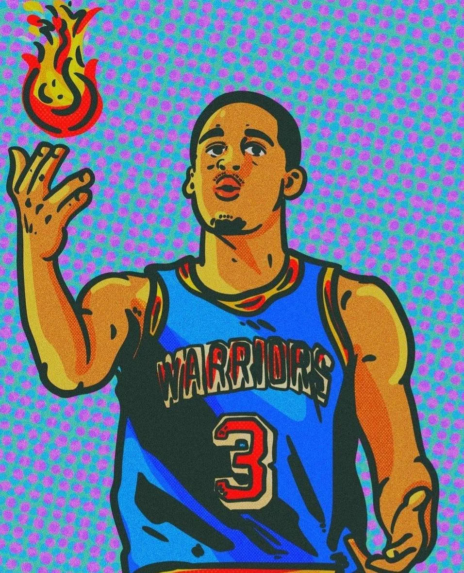 Cartoonized Jordan Poole Wallpaper