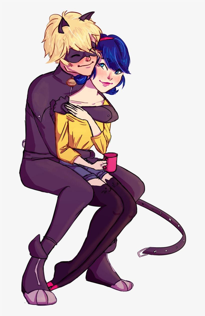 Cat Noir And Marinette Wallpaper