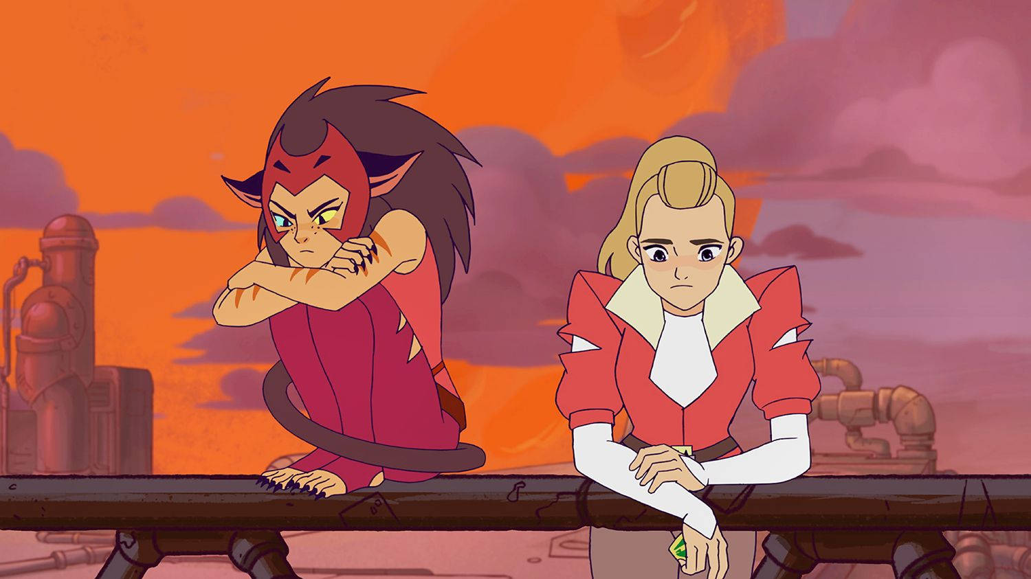 Catradora Ship Awkward Scene Wallpaper