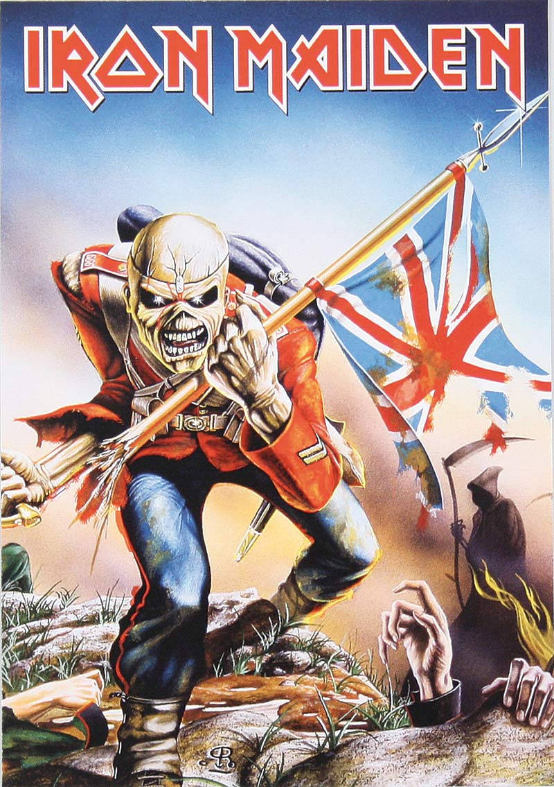 Celebrate The Legacy Of Iron Maiden With The Trooper Poster Wallpaper