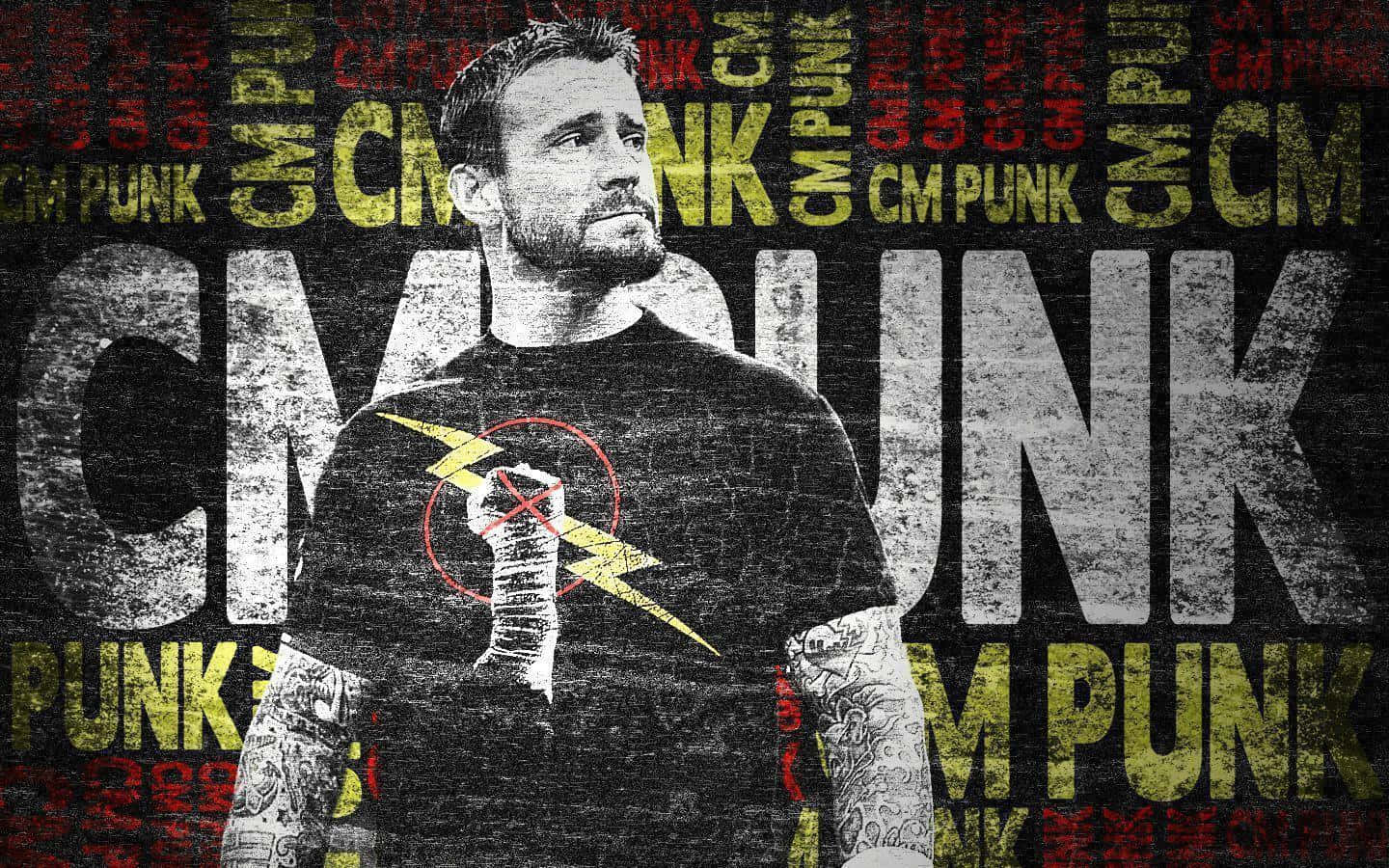 Celebrating The Incredible Career Of Pro-wrestler Superstar Cm Punk Wallpaper