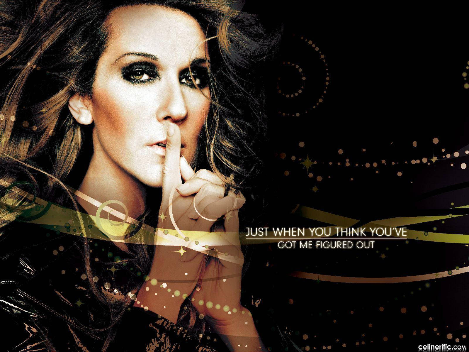 Celine Dion Finger On Lips Wallpaper