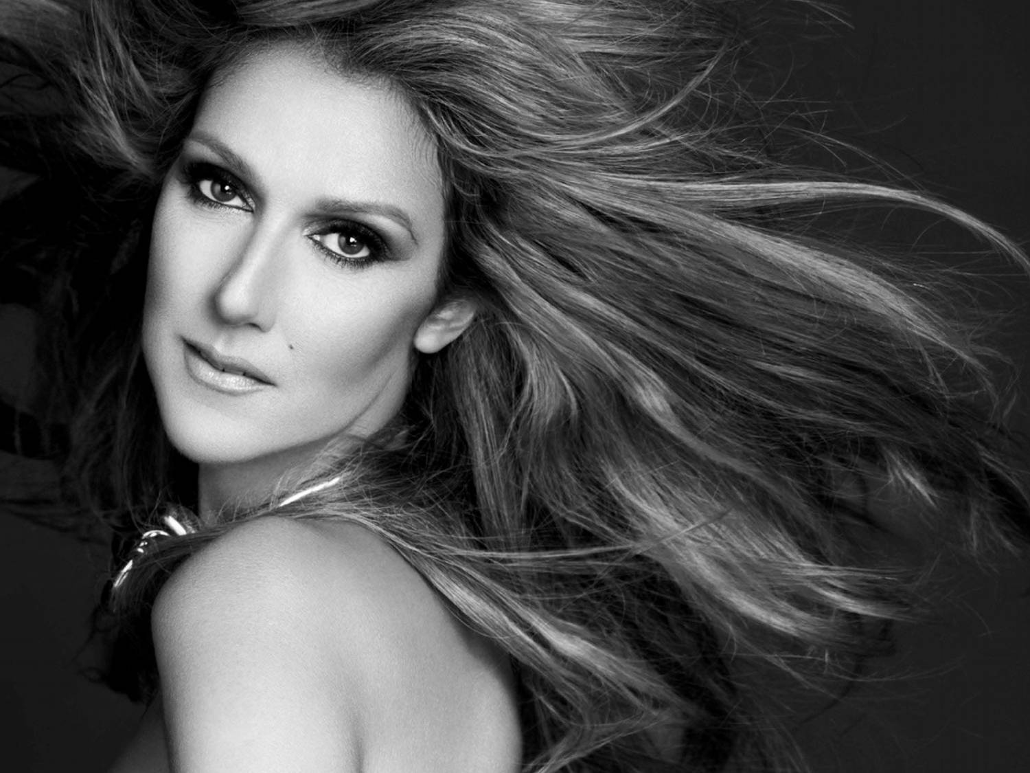 Celine Dion Windblown Hair Wallpaper