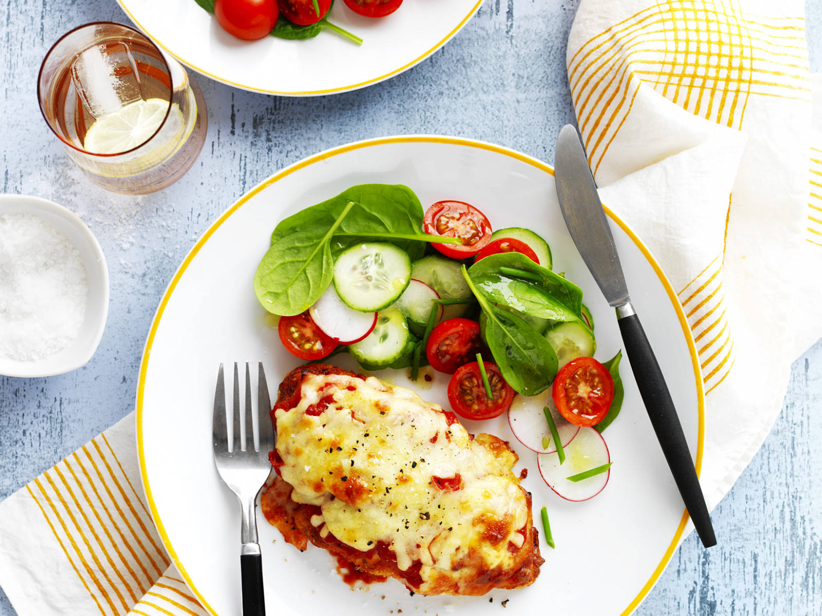 Cheese Chicken Parmigiana Mixed Vegetables Wallpaper