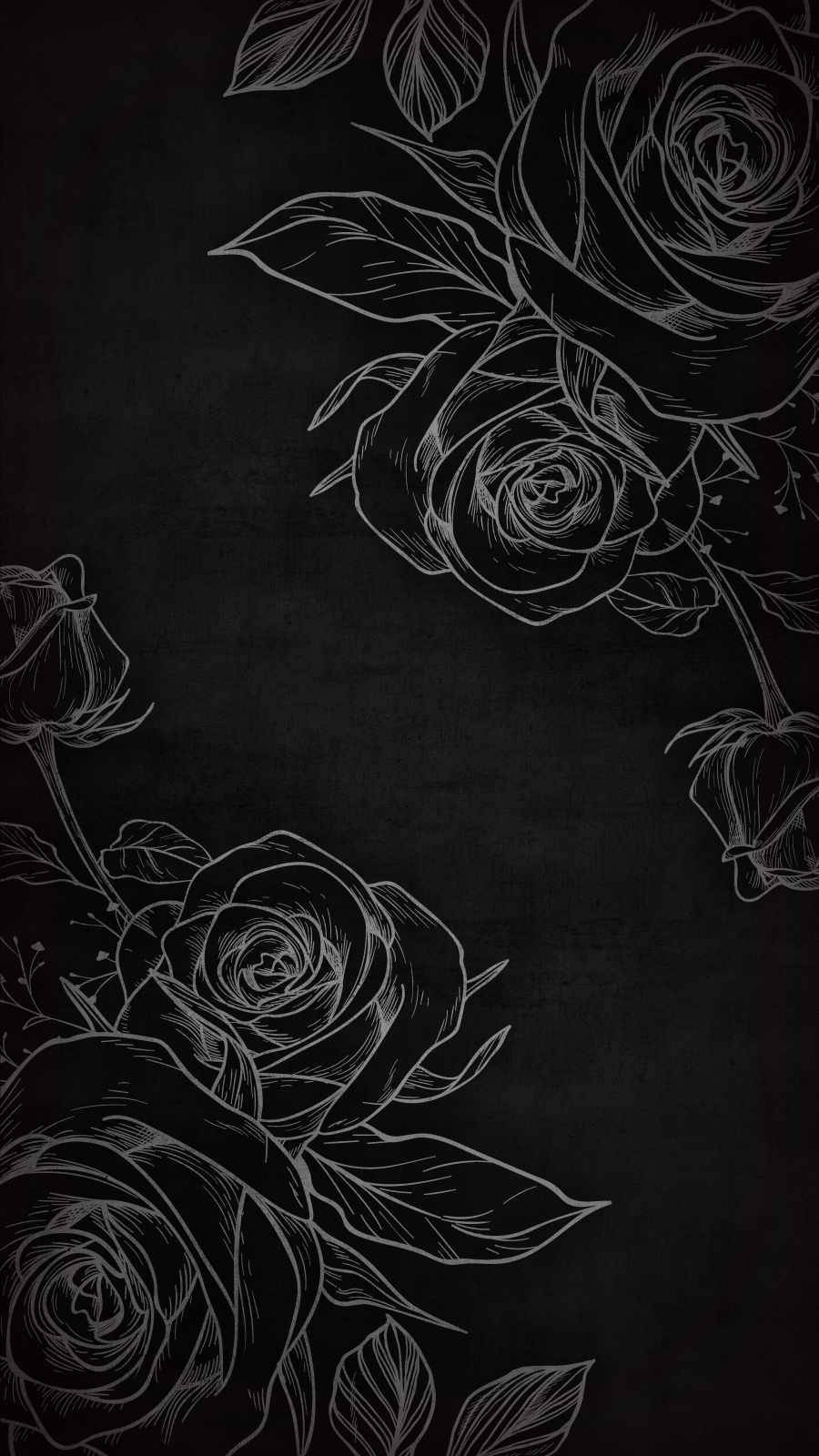 Chic Black Rose Iphone Wallpaper Wallpaper