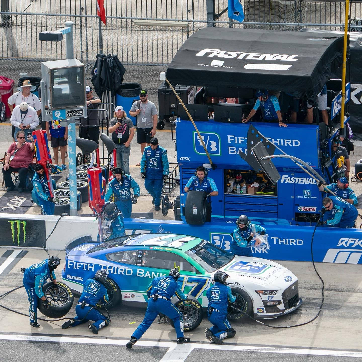 Chris Buescher Tire Change Wallpaper