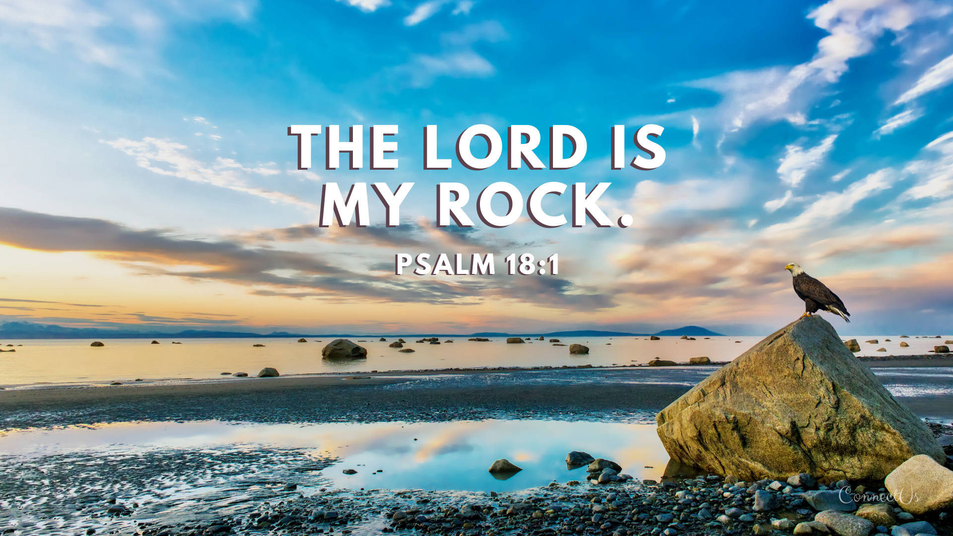 Christian God Text With Rocky Backdrop Wallpaper