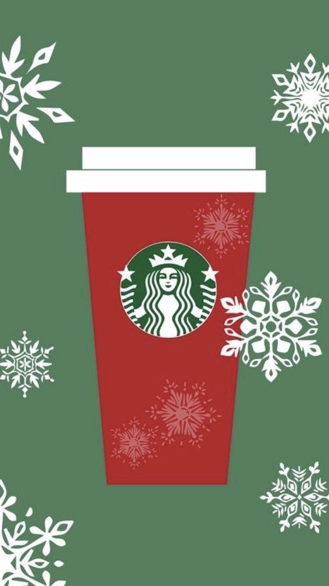 Christmas Starbucks Drawing Iphone Wallpaper