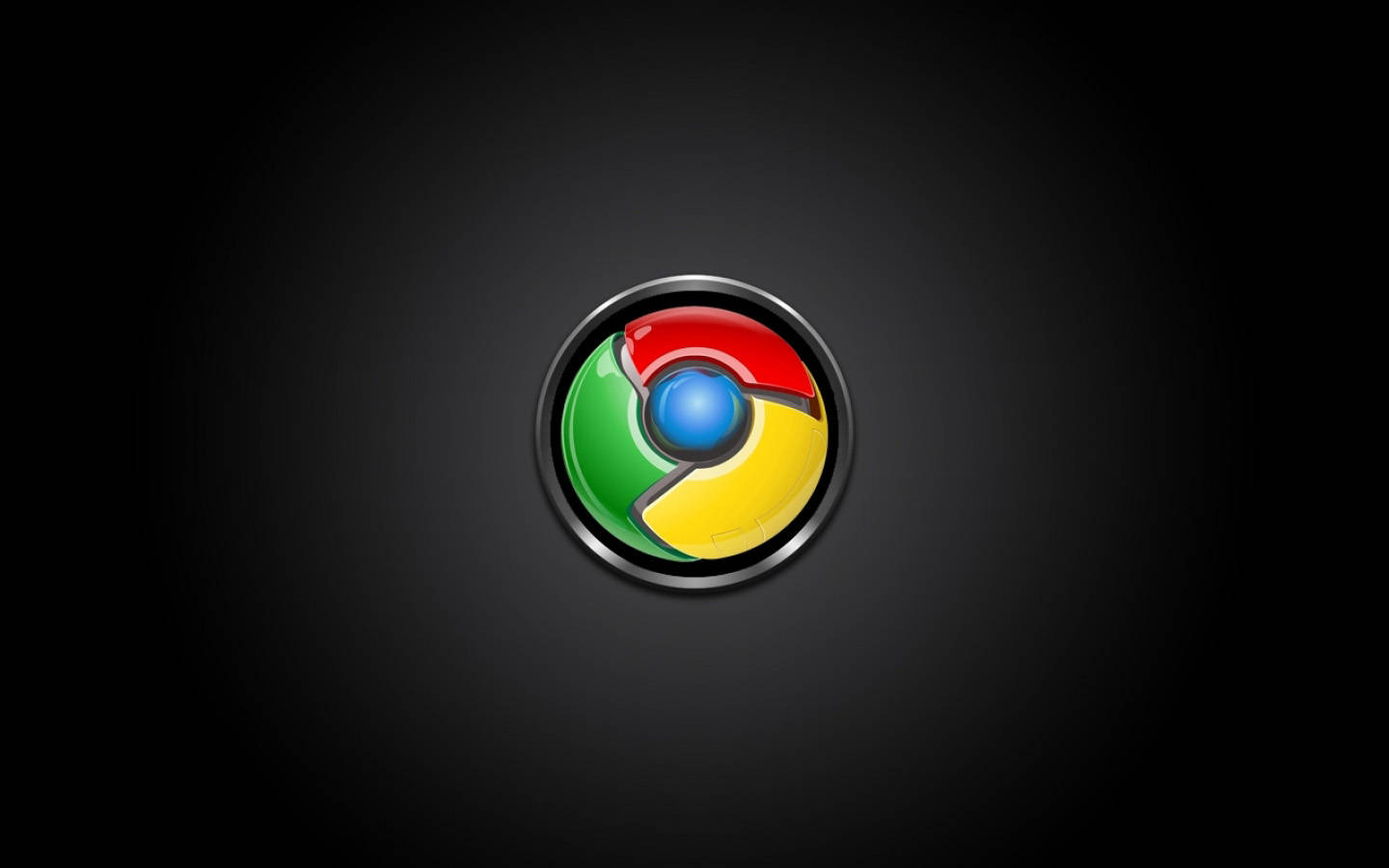 Chrome Logo In Black On A Glossy Background Wallpaper