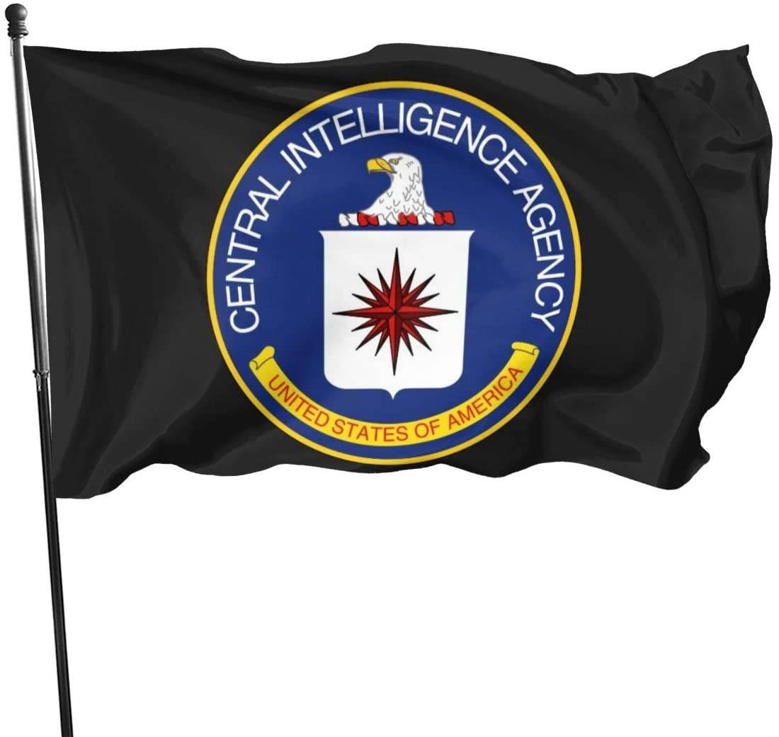 Cia Logo On A Black Flag Wallpaper