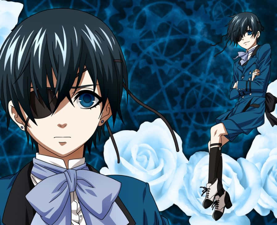 Ciel Phantomhive In Elegant Attire Wallpaper