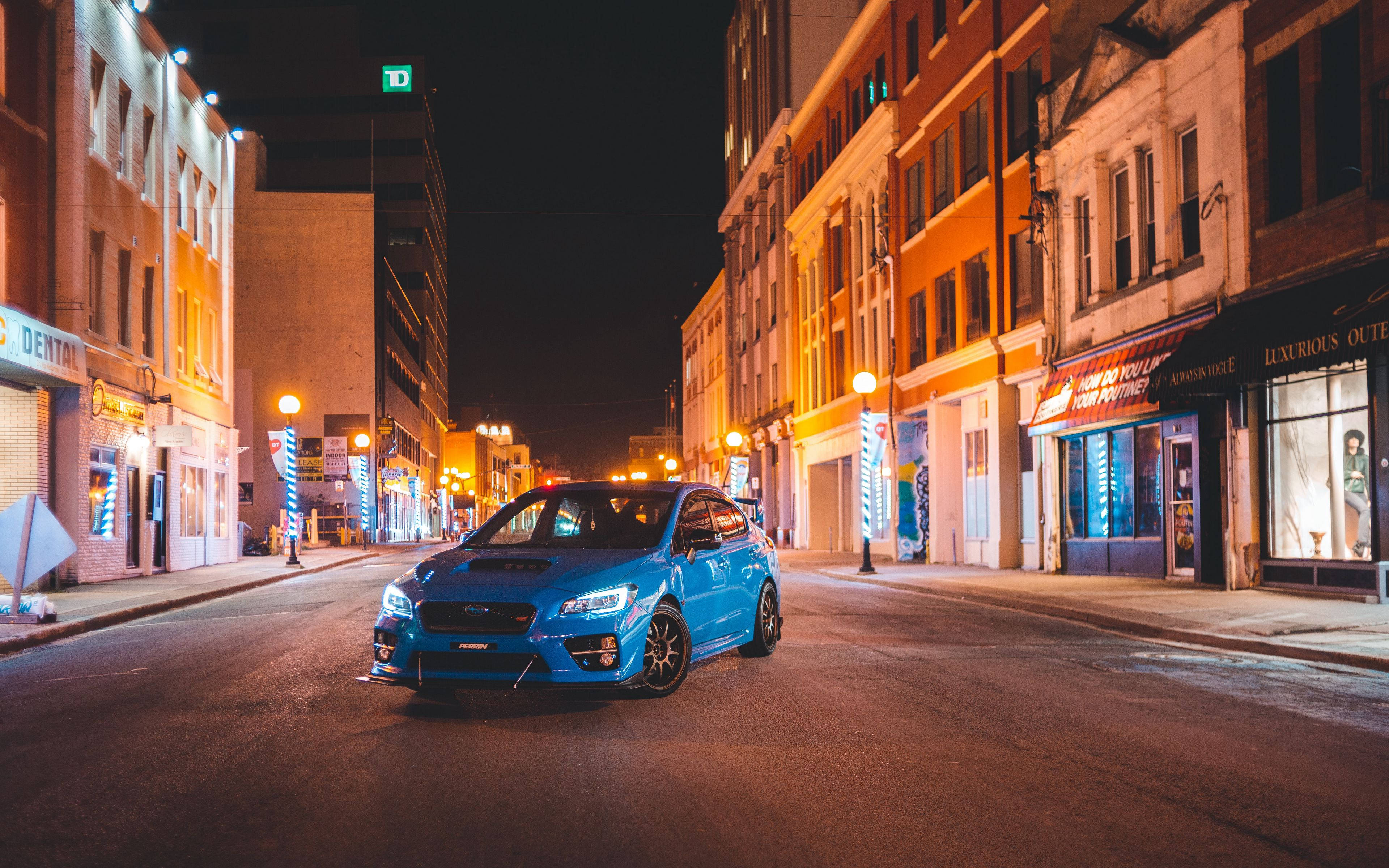 City Subaru Wrx Sti 4k Wallpaper