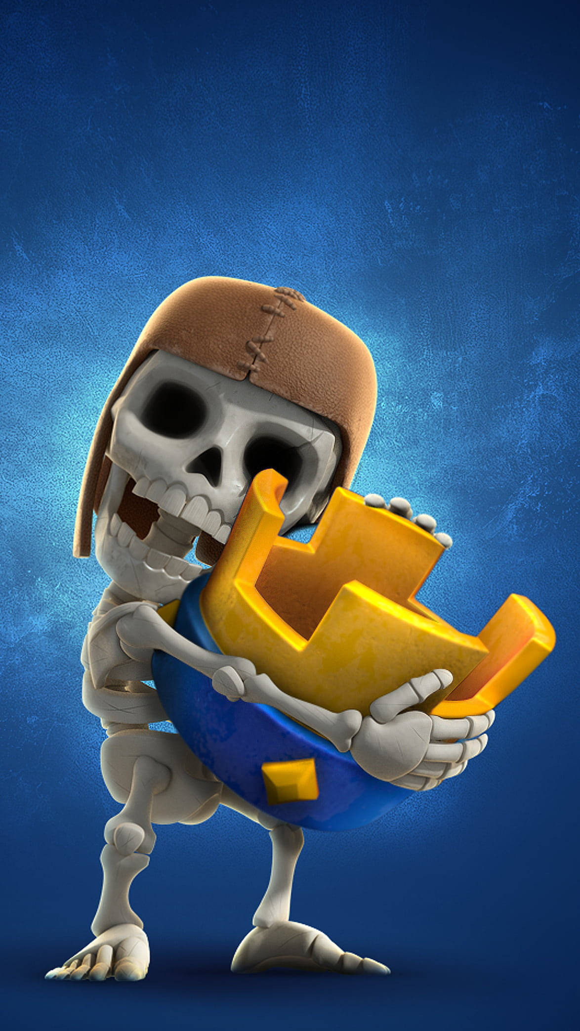 Clash Royale Skeleton Aesthetic King's Crown Wallpaper