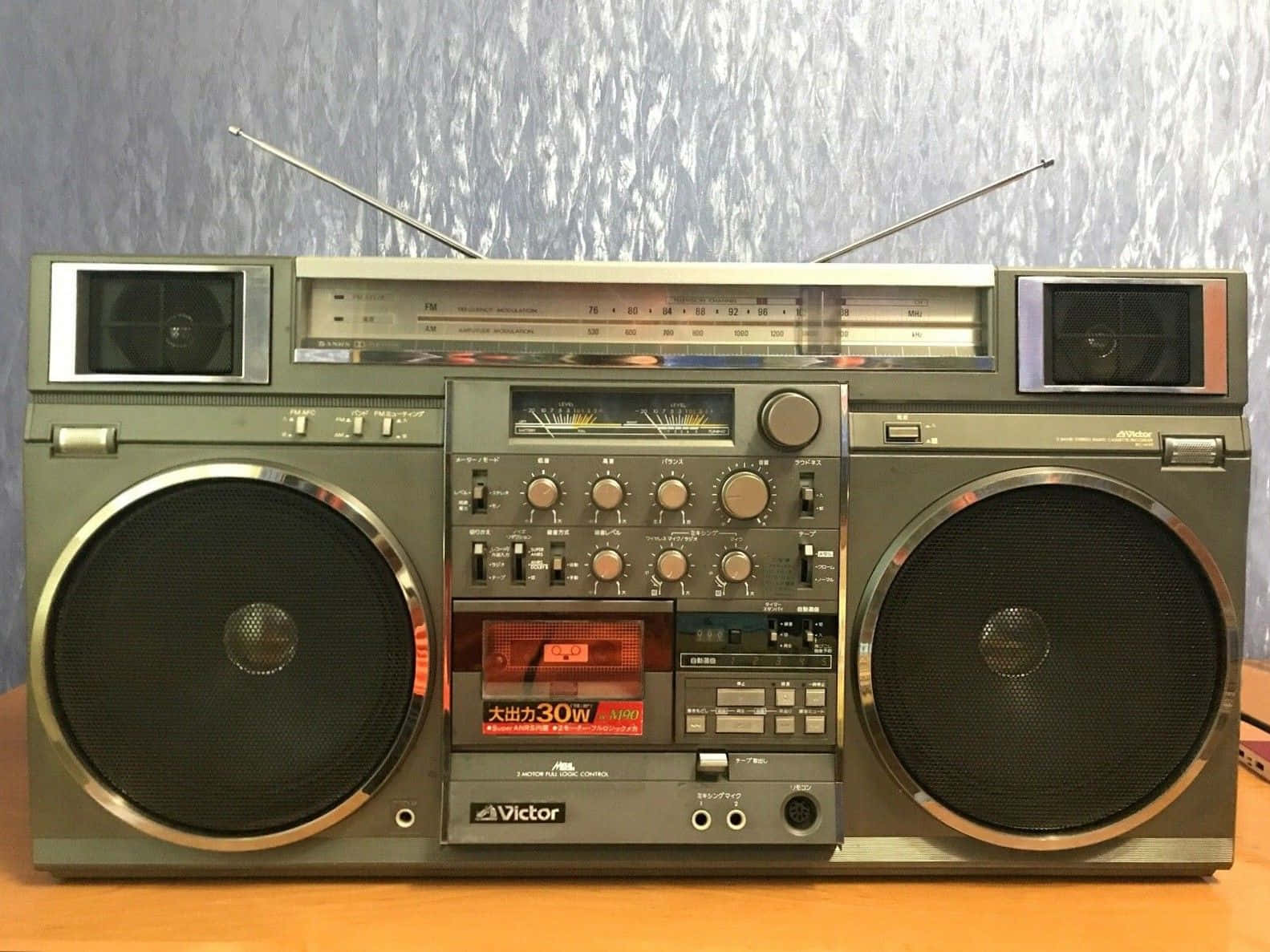 Classic 80s Boombox Jvc Rc M90 Wallpaper