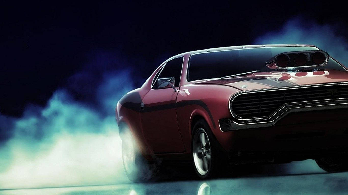 Classic American Muscle Car Wallpaper