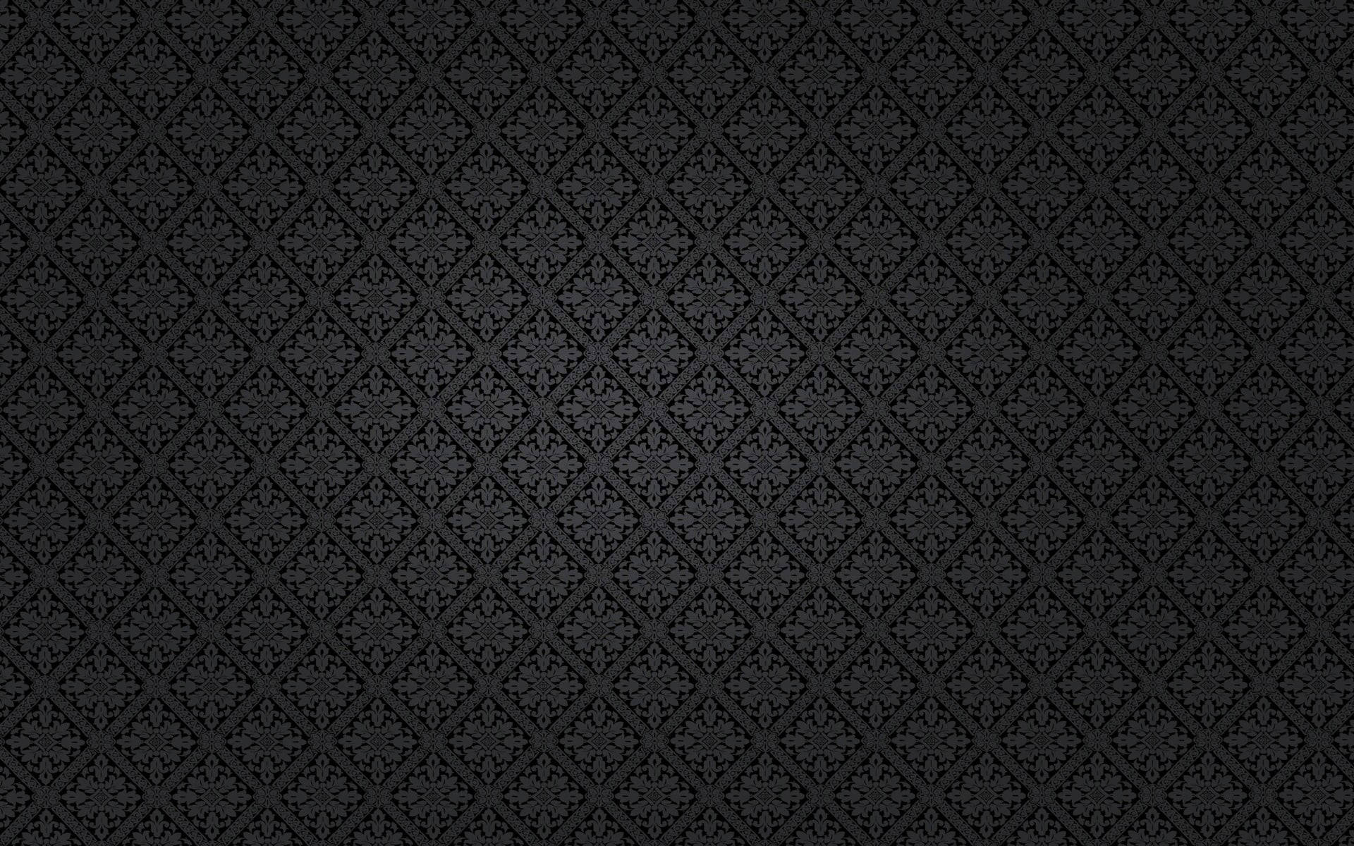 Classic Black Floral Diamond Pattern Wallpaper