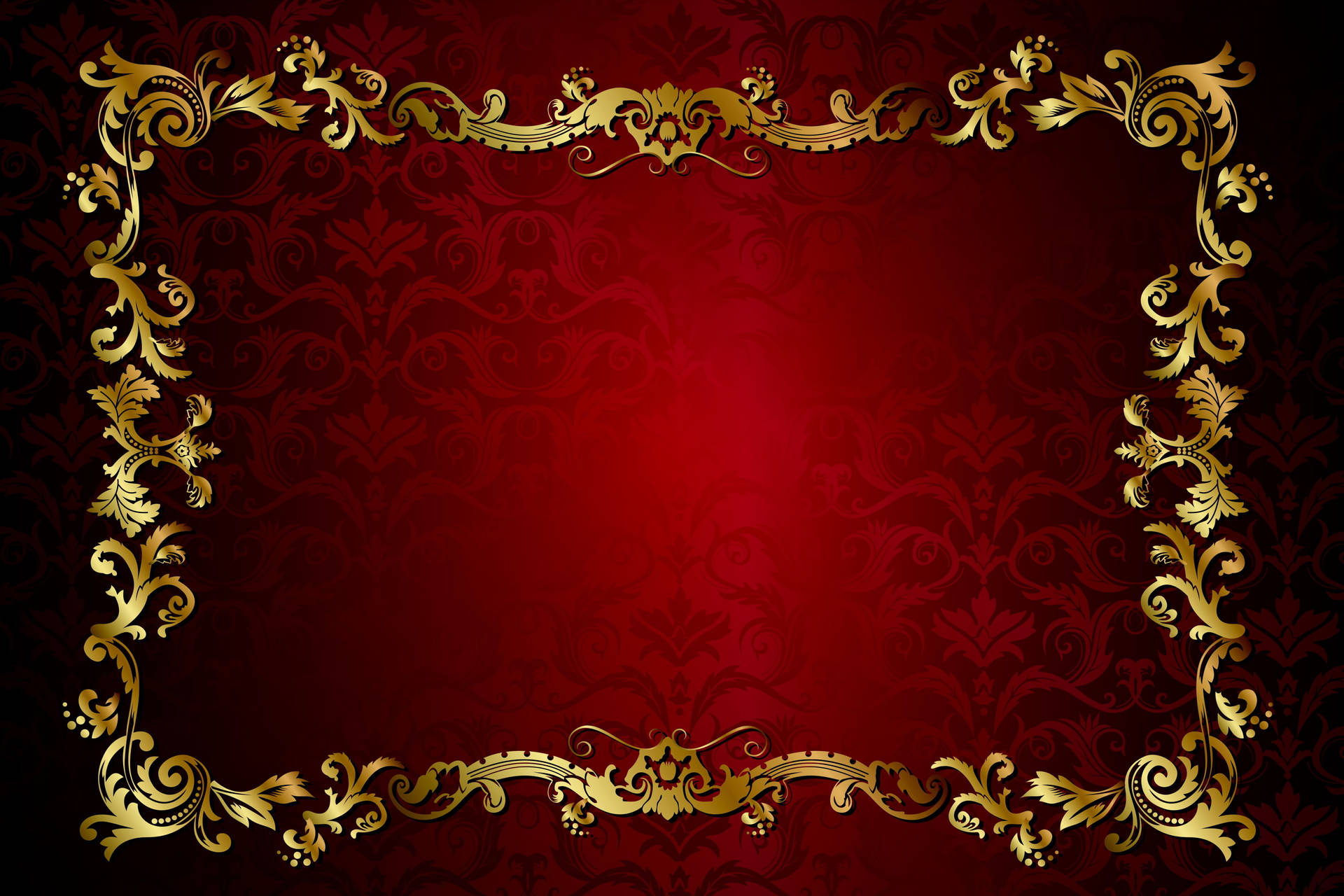 Classic Gold Ornamental Frame Wallpaper