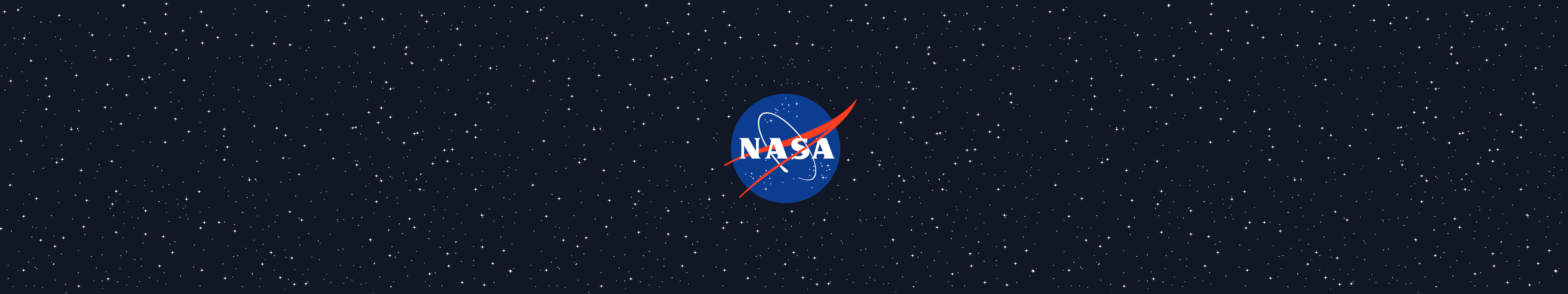 Classic Nasa Logo Three Screen Wallpaper