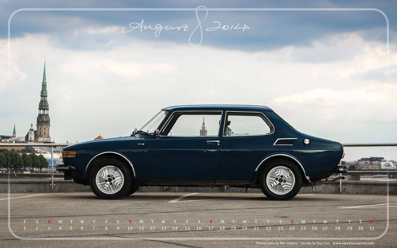 Classic Saab 2014 Calendar Wallpaper