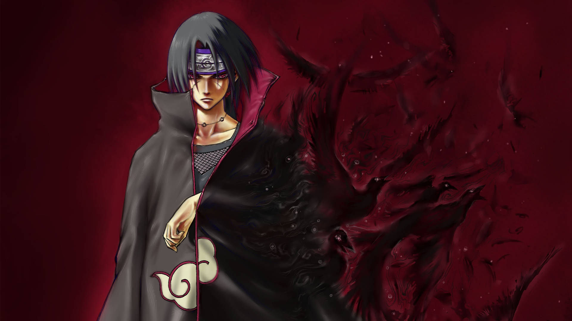 Cloaked Itachi Naruto Ipad Wallpaper