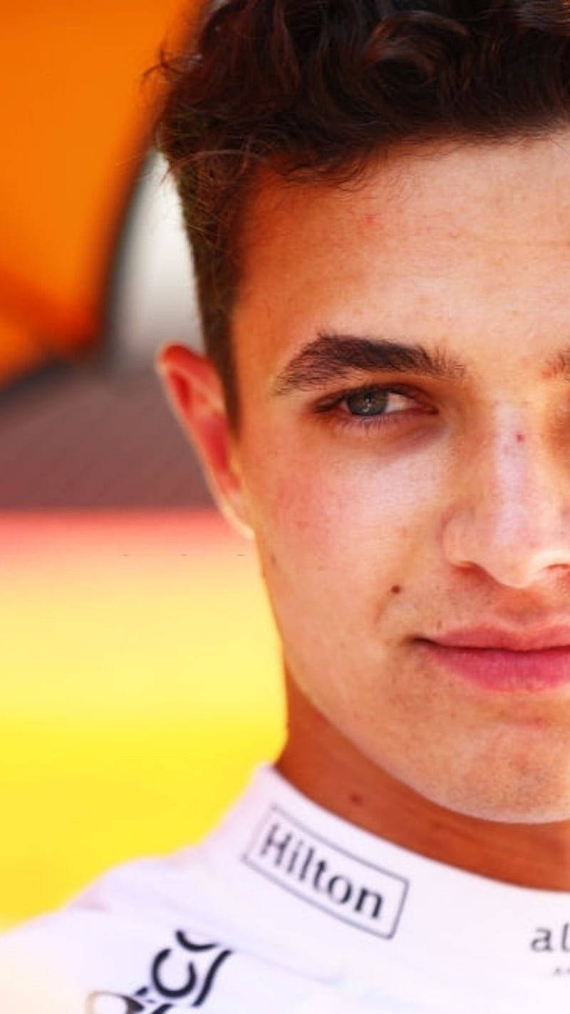 Close-up Of Lando Norris’ Face Wallpaper