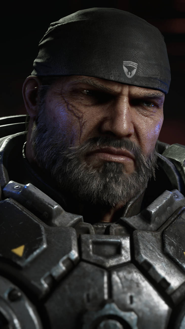 Closeup Marcus Fenix Gears 5 Phone Wallpaper