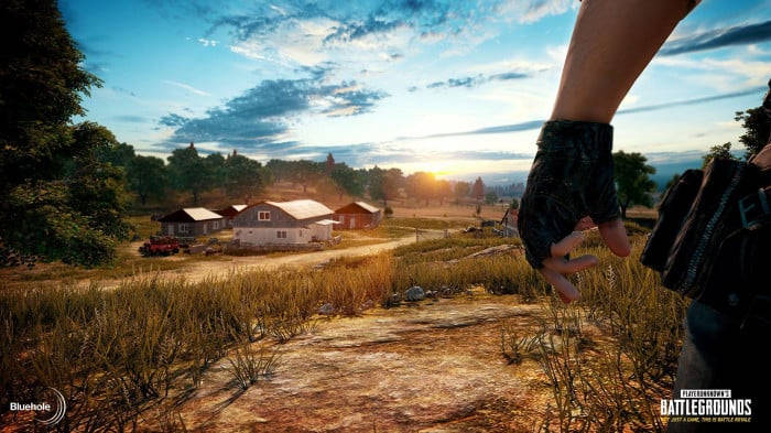 Closeup Of Hand Near Farm Pubg Banner Wallpaper