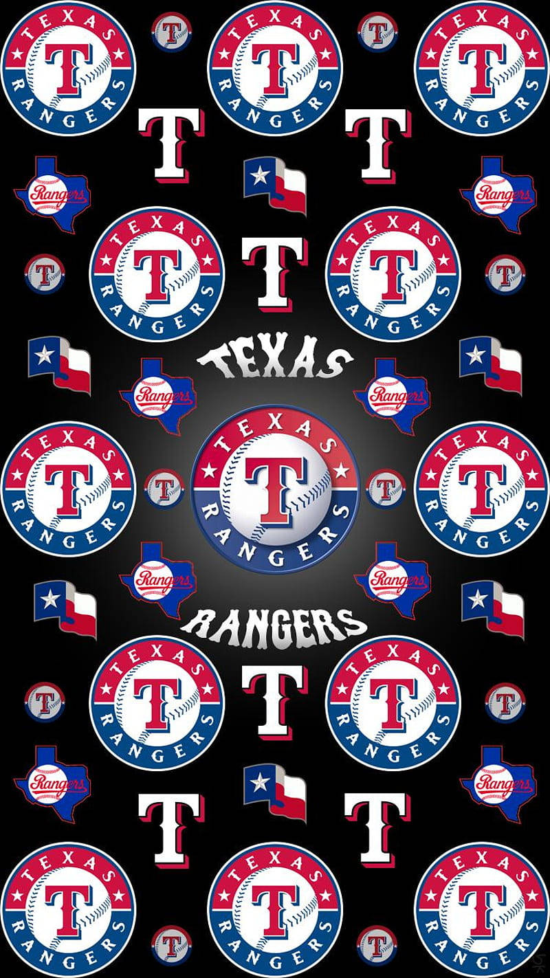 Collage Of Texas Rangers Logos Wallpaper
