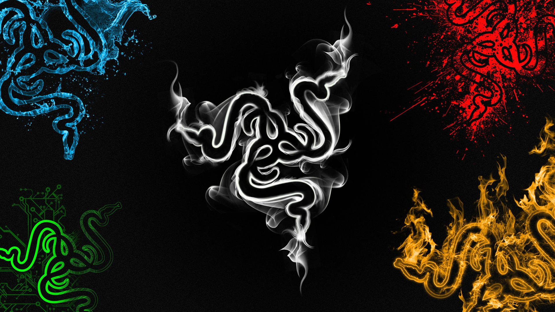 Colorful Razer Logos Live Gaming Wallpaper