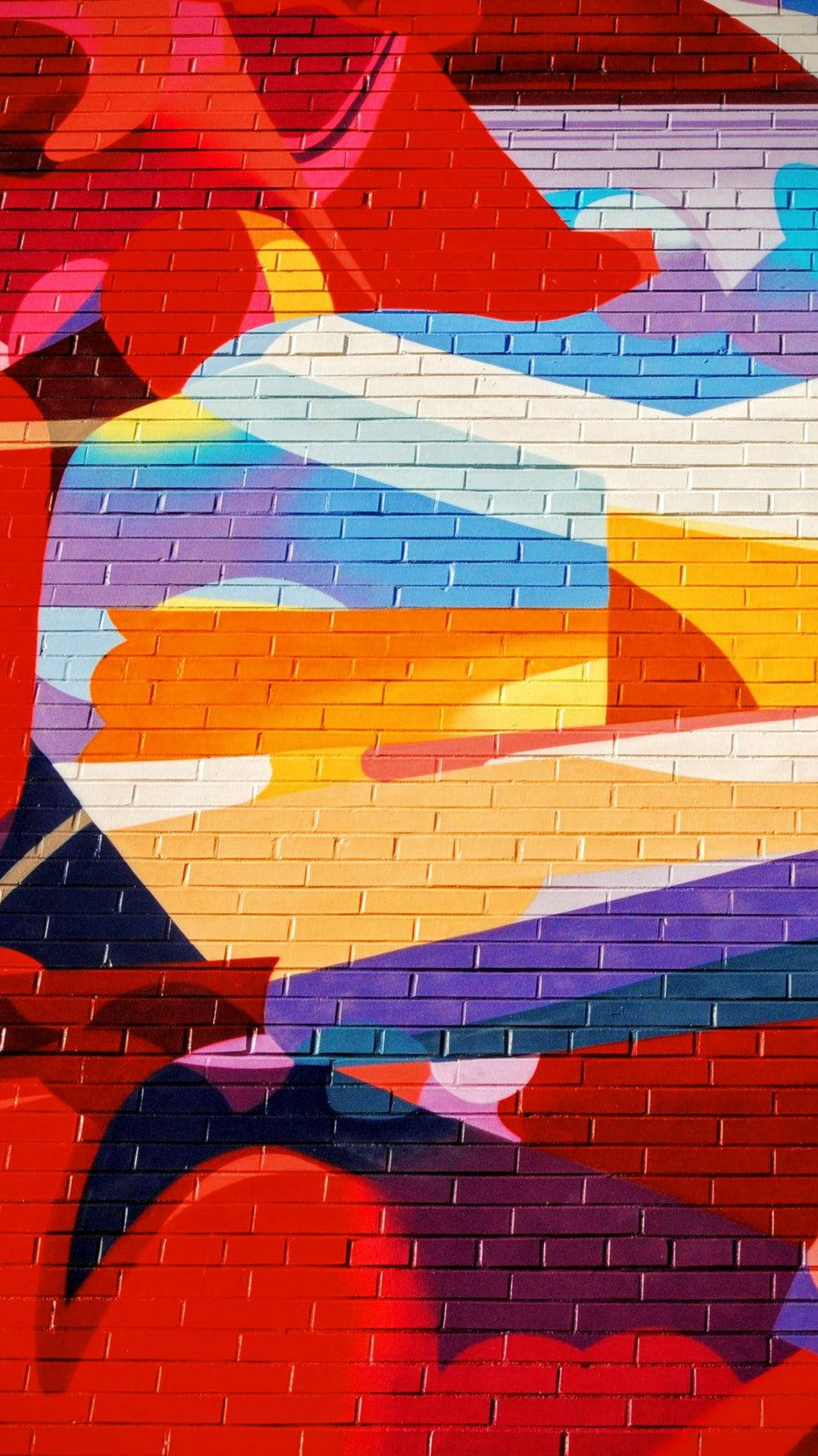 Colourful Brick Wall Wallpaper