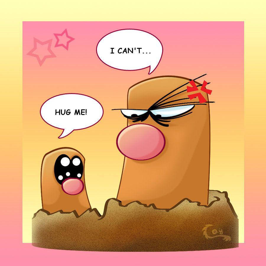 Comic Art Of Pokémon's Diglett Talking Wallpaper