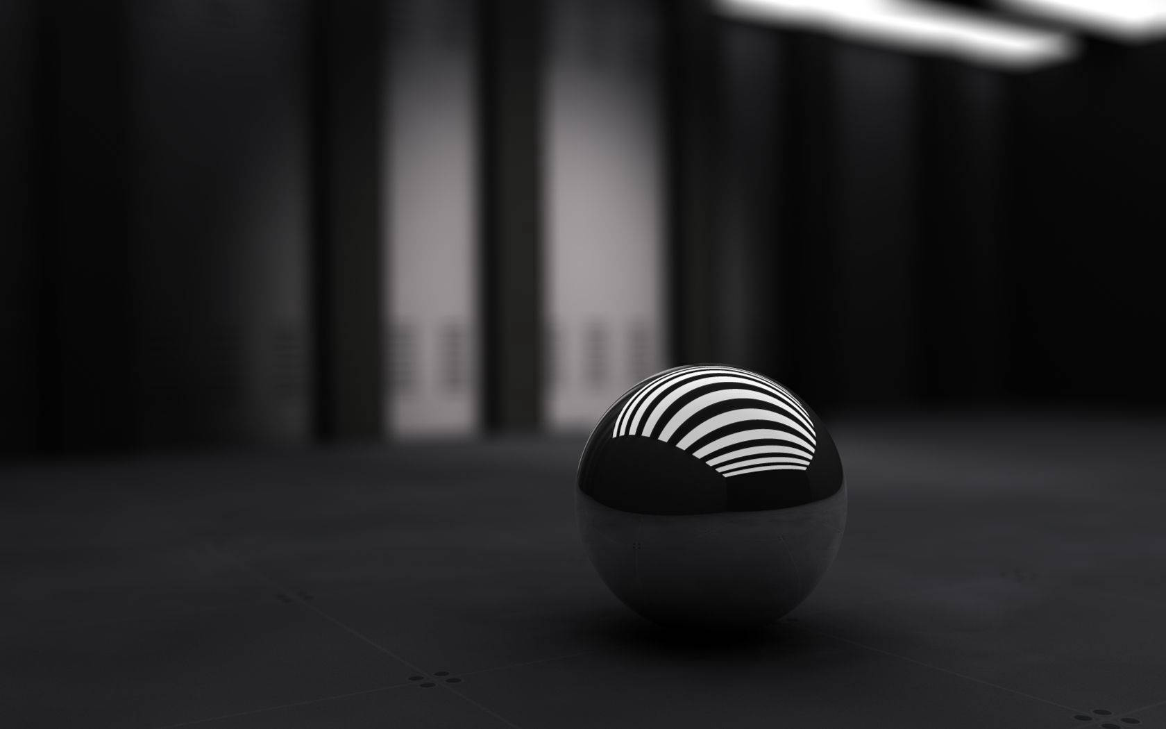 Cool Black Ball Band White Reflection 3d Wallpaper