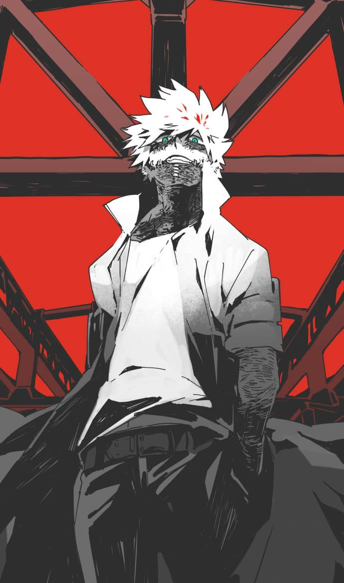 Cool Cute Dabi Red Wallpaper