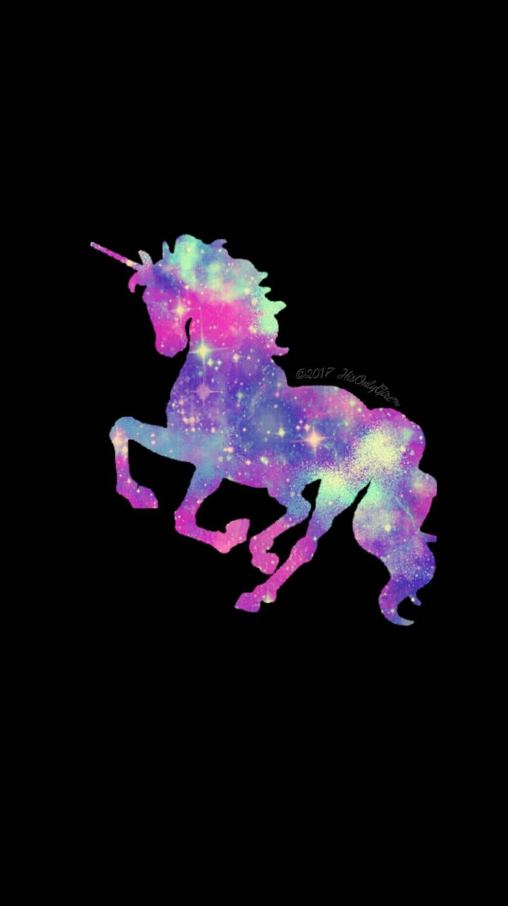 Cool Floating Illustration Galaxy Unicorn Wallpaper