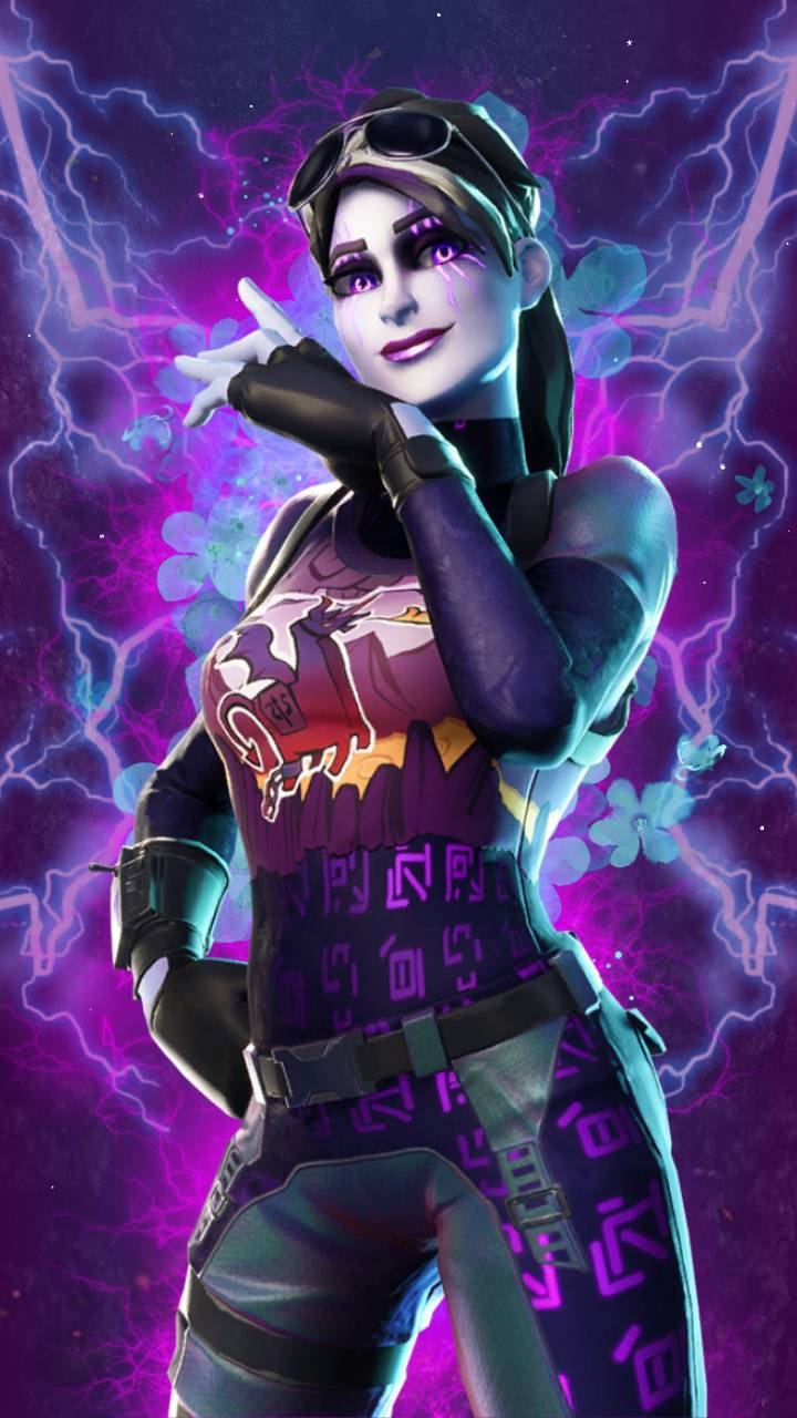 Cool Fortnite Dark Bomber Background Wallpaper