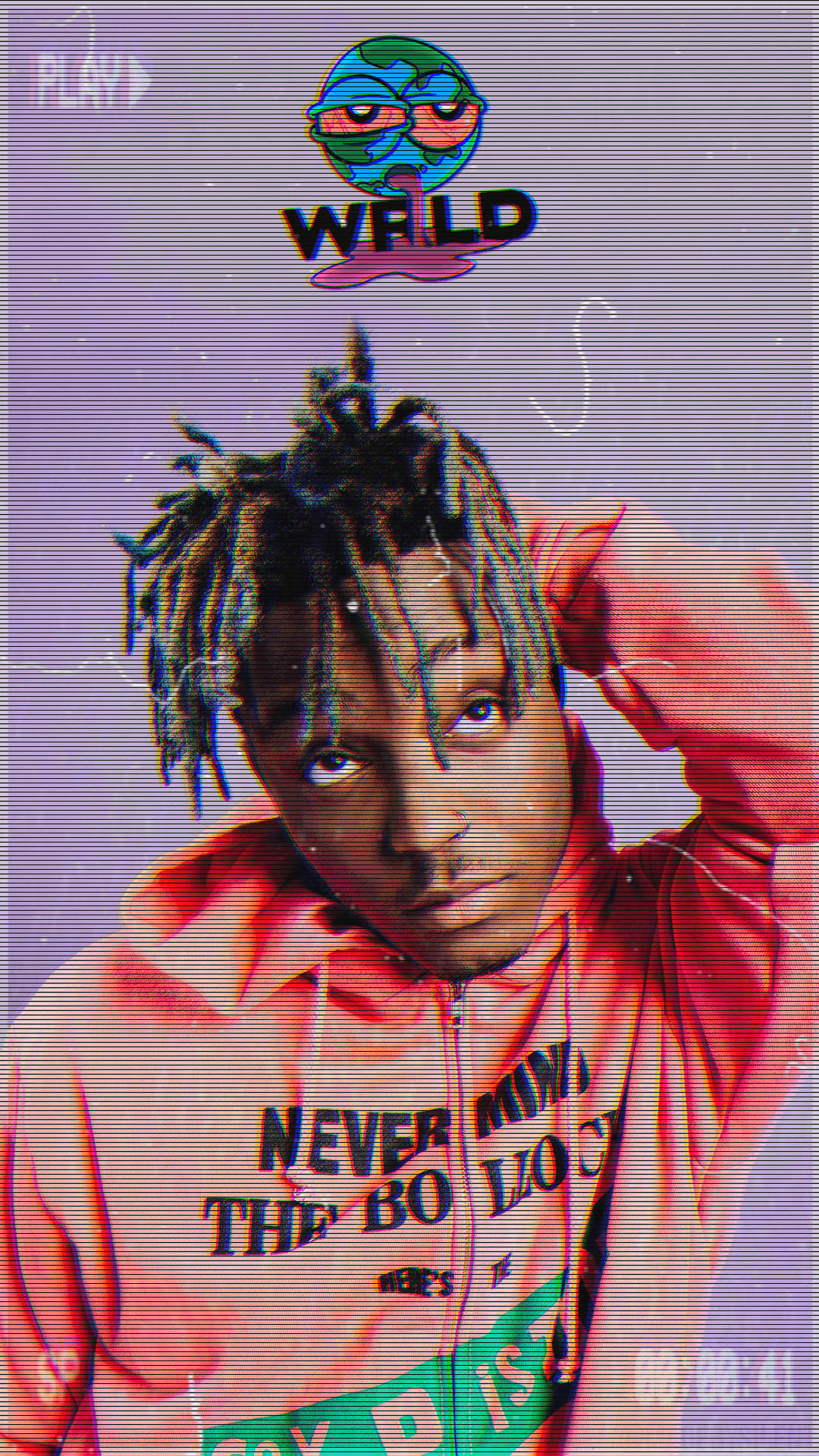 Cool Juice Wrld Glitch Wallpaper