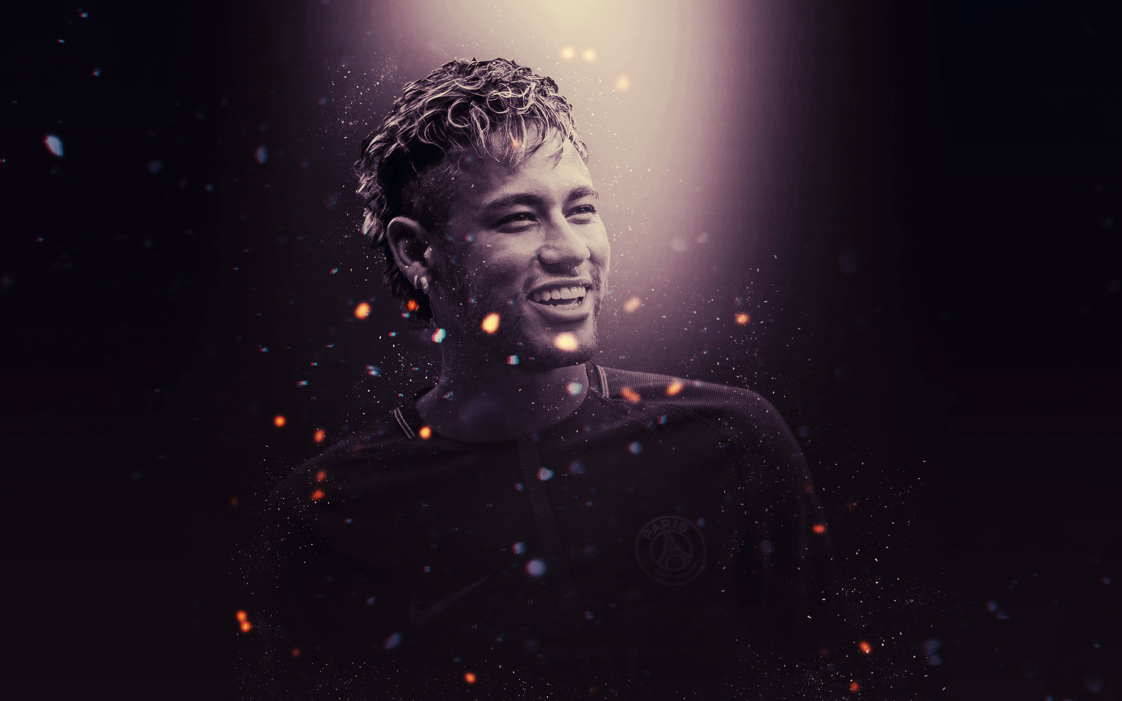 Cool Neymar Jr Black And White Wallpaper