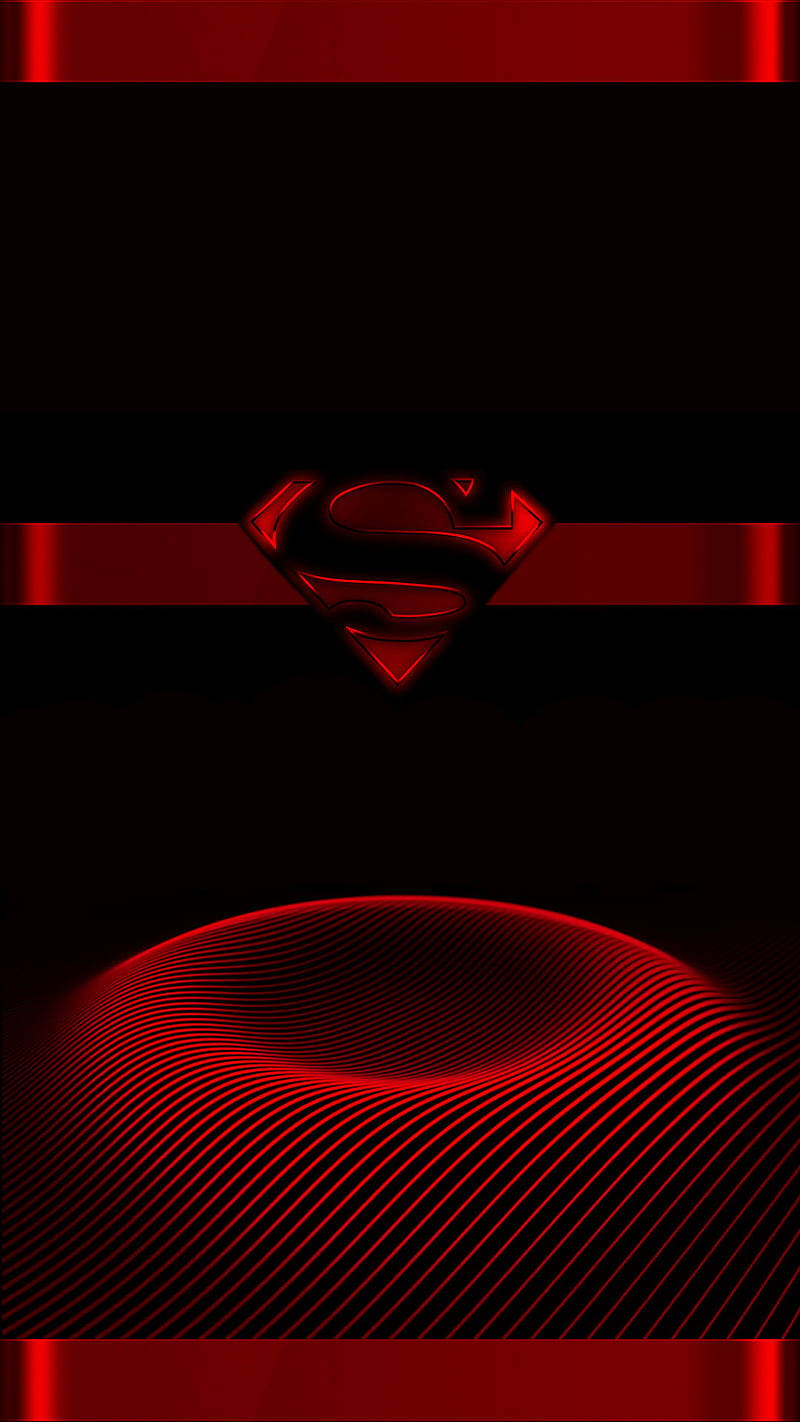 Cool Red Black Superman Symbol Iphone Wallpaper