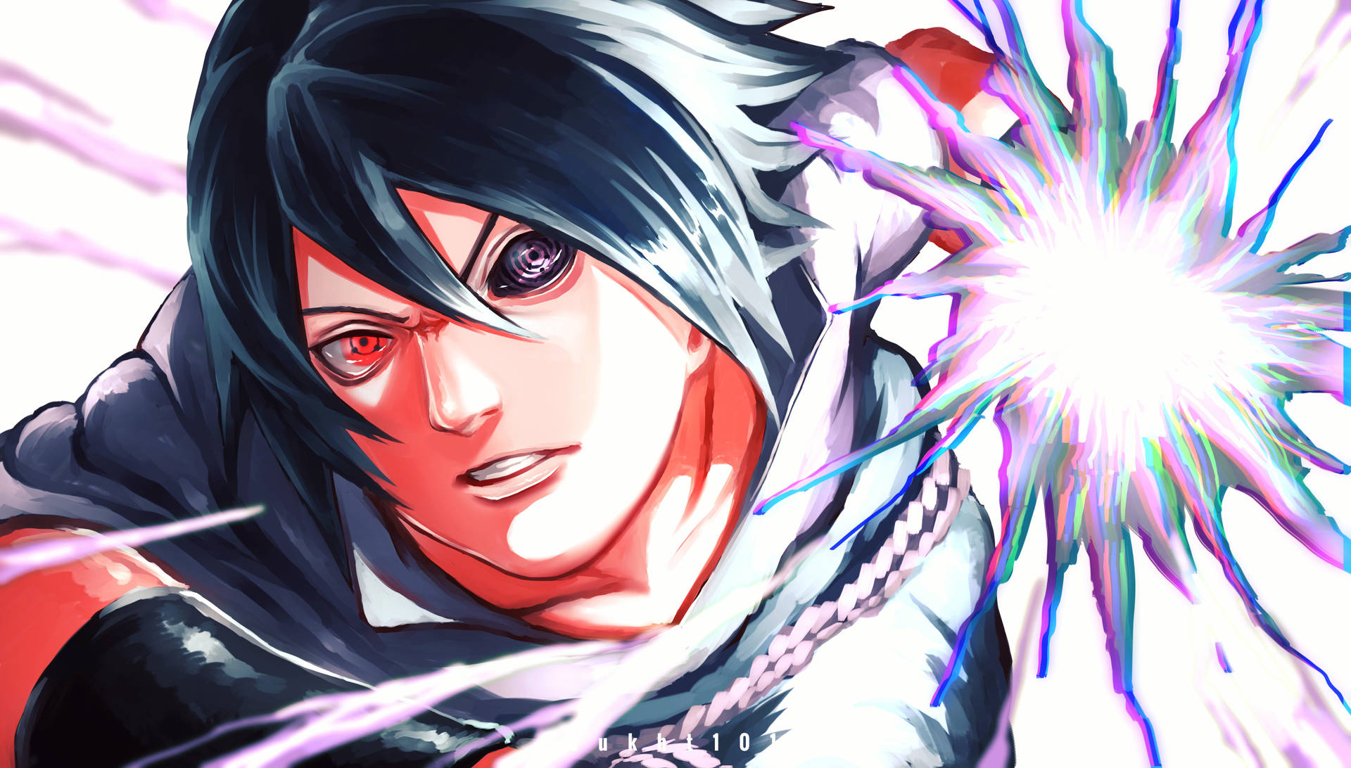 Cool Sasuke Chidori Close-up Wallpaper