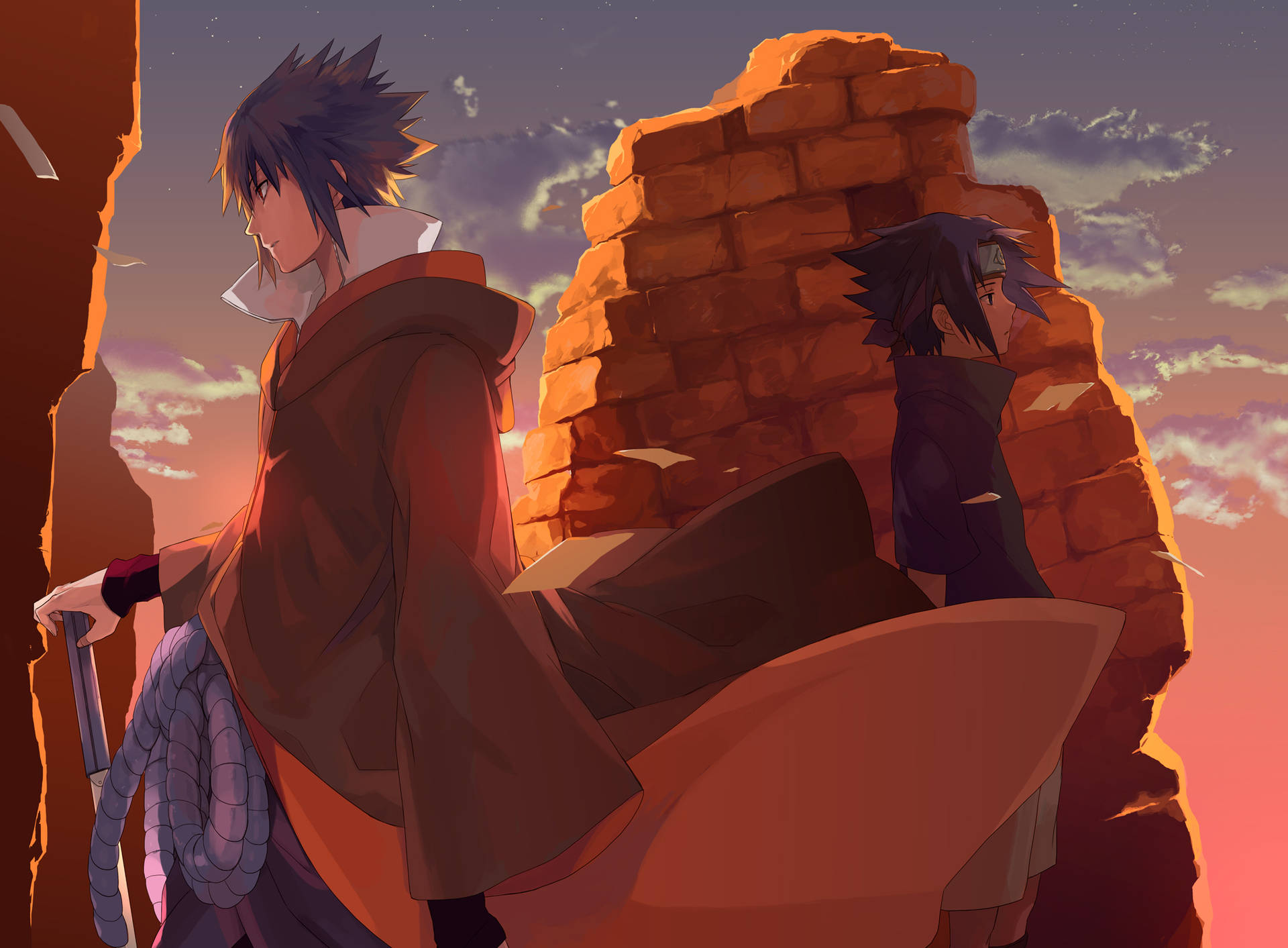 Cool Sasuke Past And Future Wallpaper