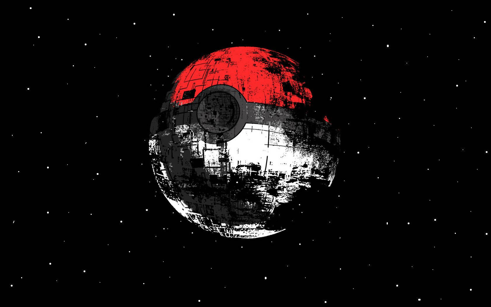 Coolest Poke Ball On Starry Galaxy Wallpaper