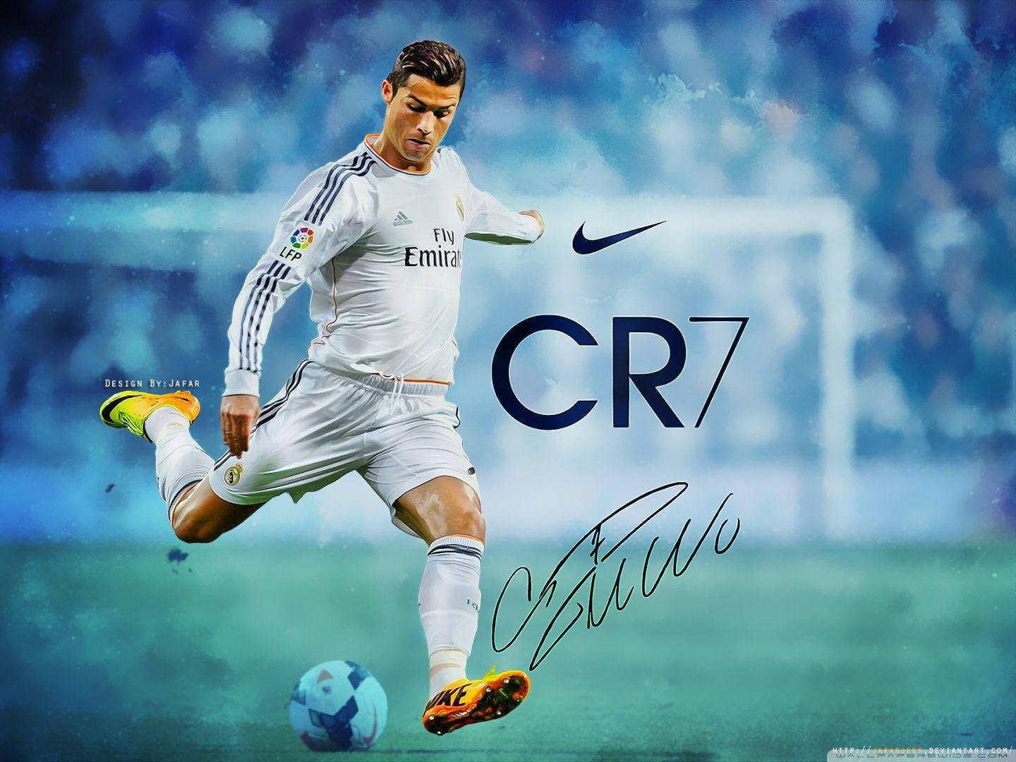 Cr7 Cool Blue Kick Wallpaper