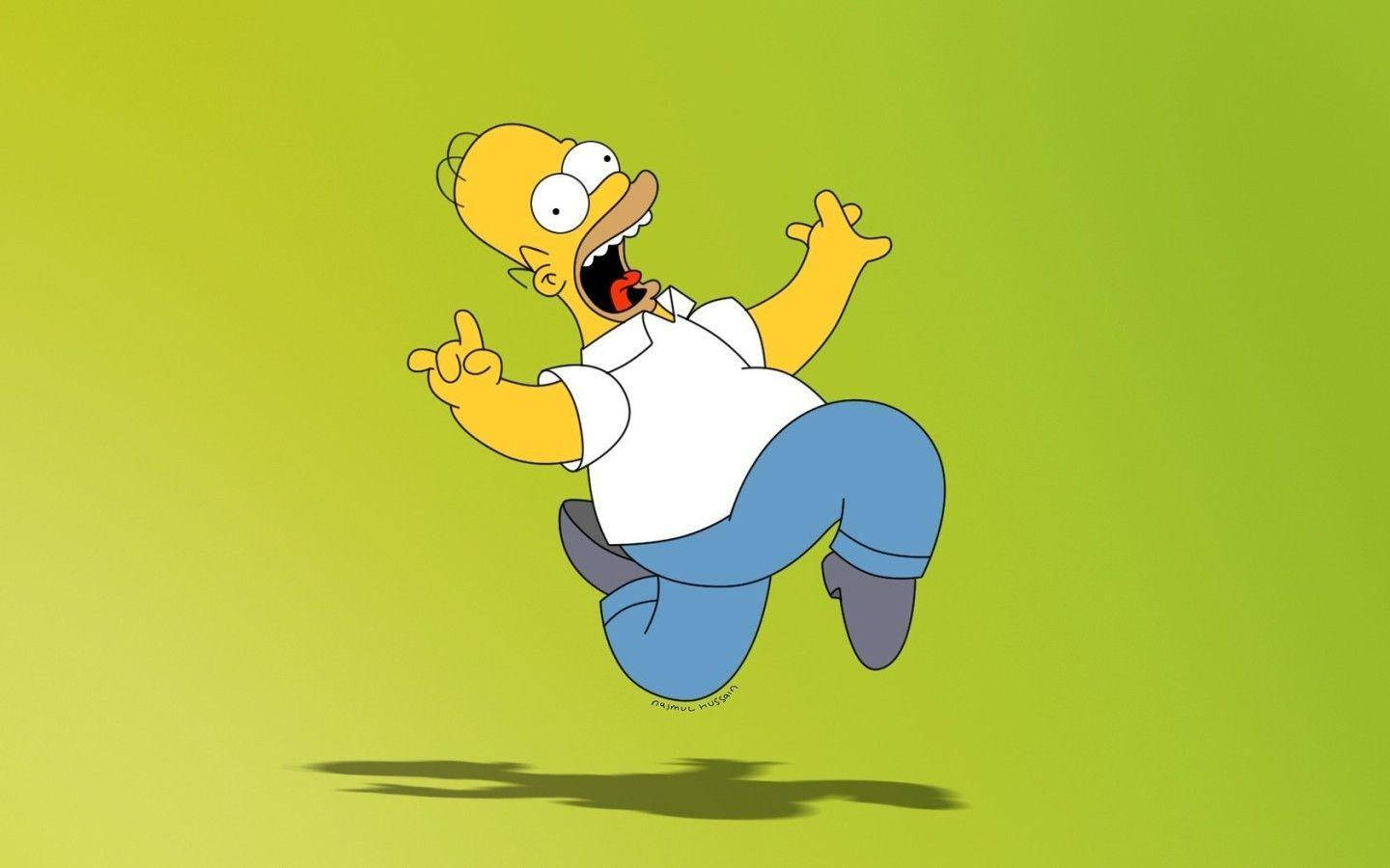 Crazy Homer Simpson Funny Cartoon Wallpaper