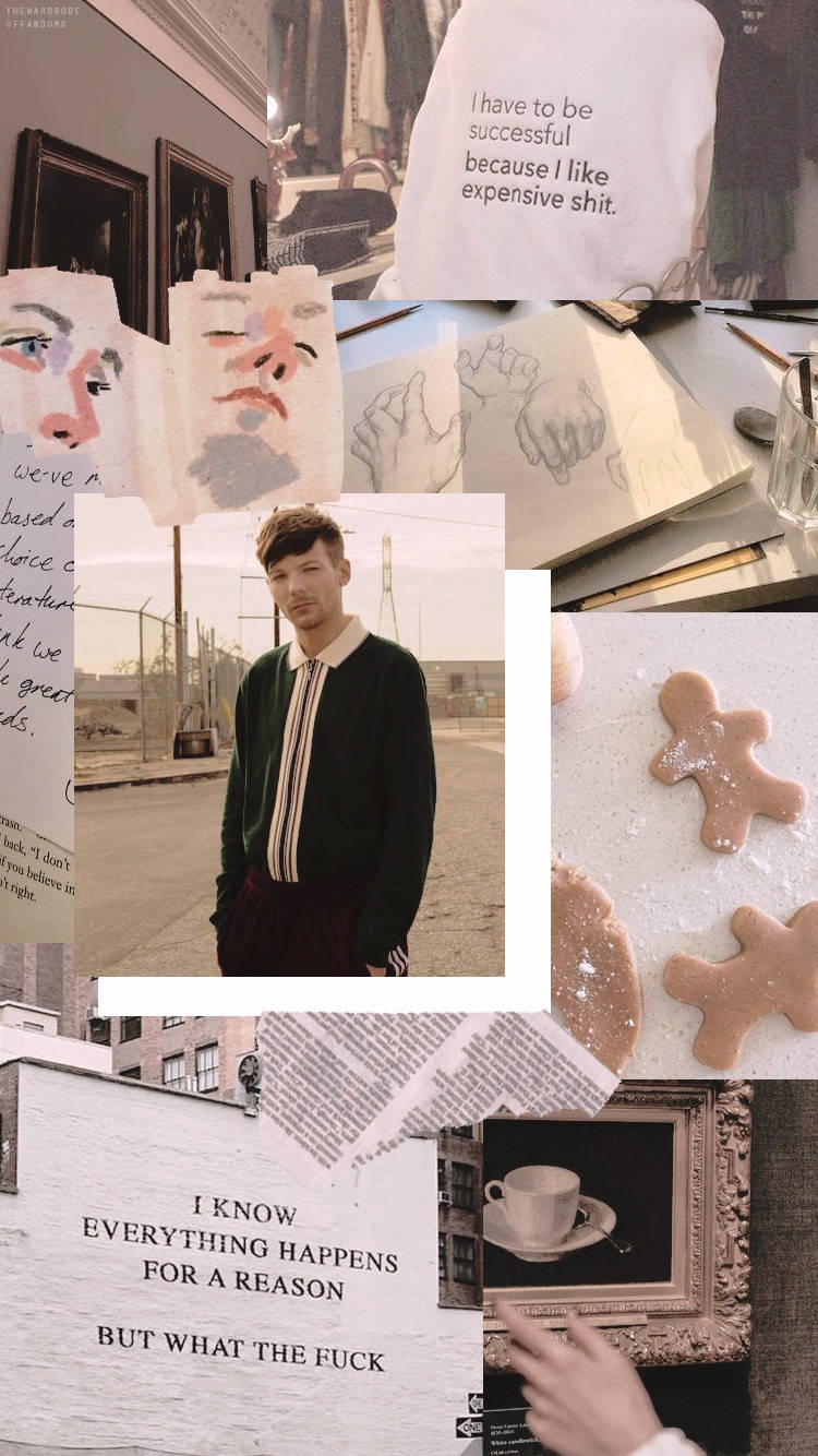 Cream Aesthetic Louis Tomlinson Wallpaper